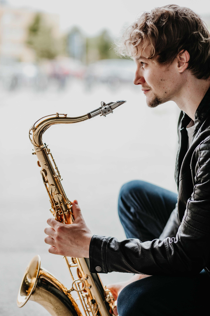Johann Putensen mit dem Saxofon